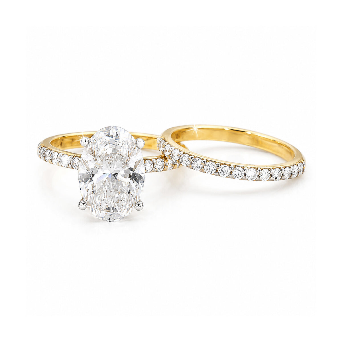 14K Lab Grown Diamond Round Pave Cluster Ring | IGI Certified