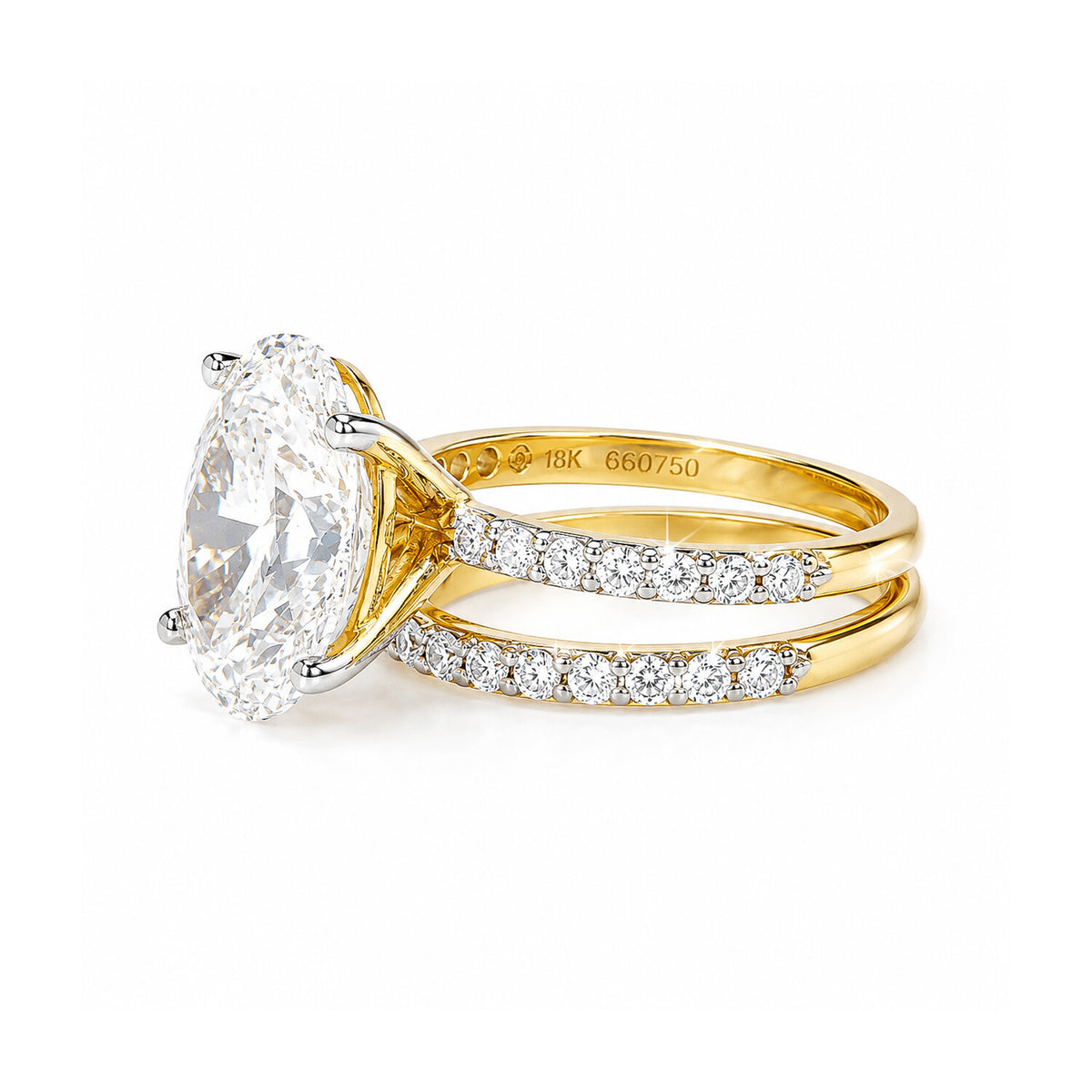 14K Lab Grown Diamond Round Pave Cluster Ring | IGI Certified