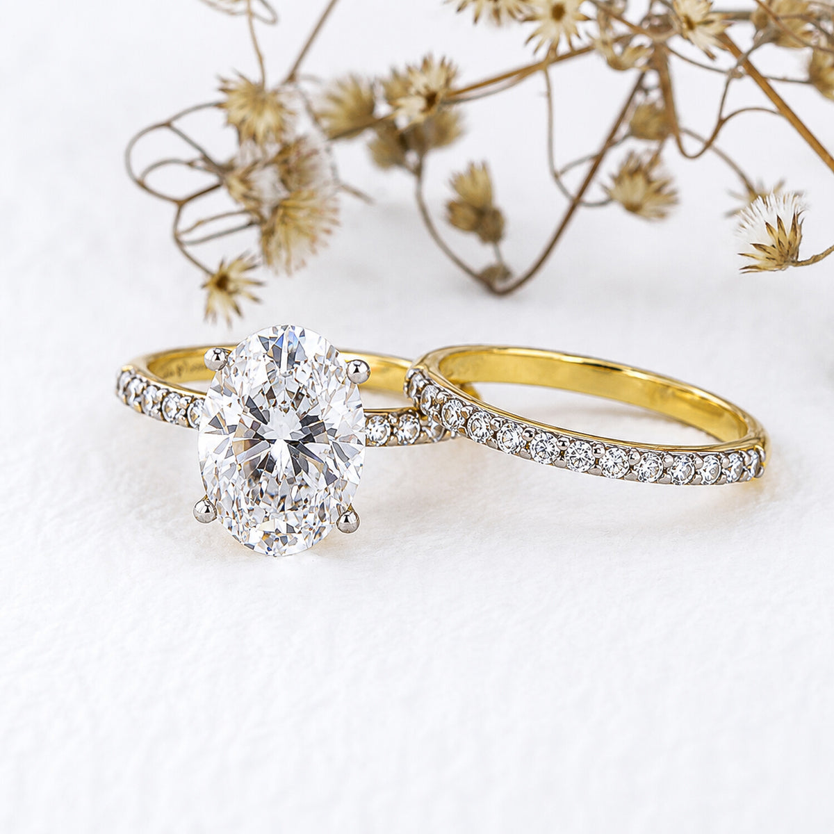 14K Lab Grown Diamond Round Pave Cluster Ring | IGI Certified