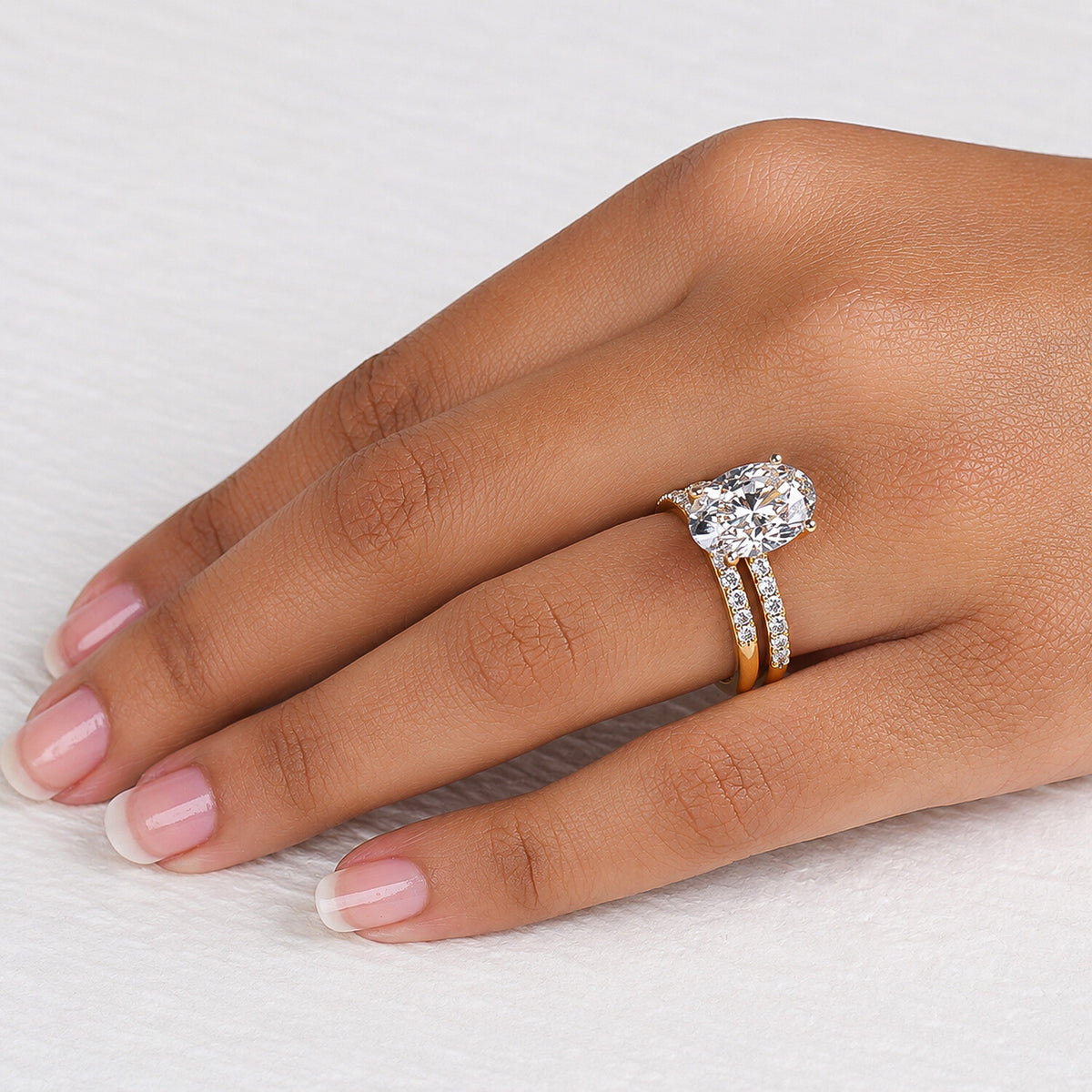 14K Lab Grown Diamond Round Pave Cluster Ring | IGI Certified