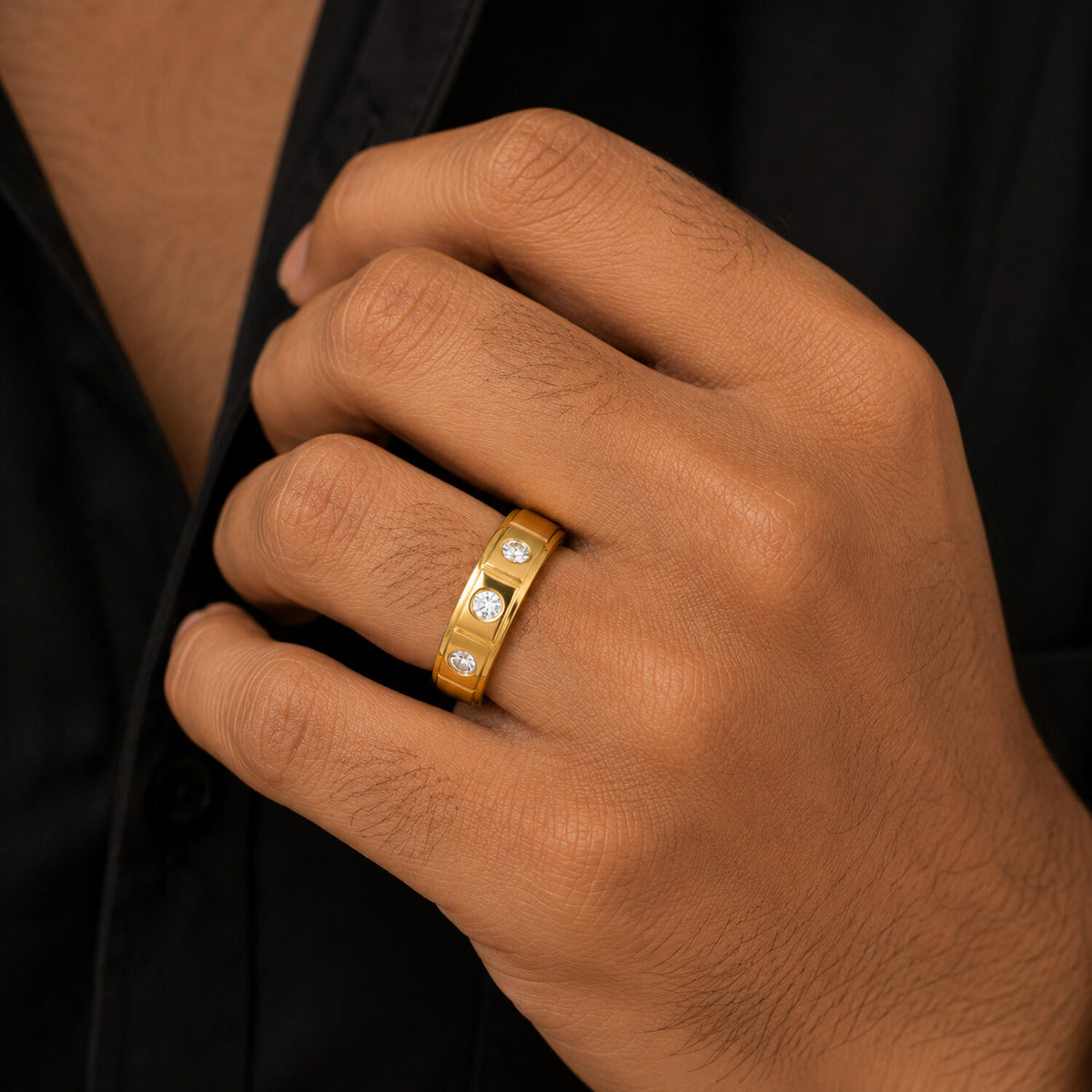 14K Lab Grown Diamond Round Three-Stone Ring | IGI Certified