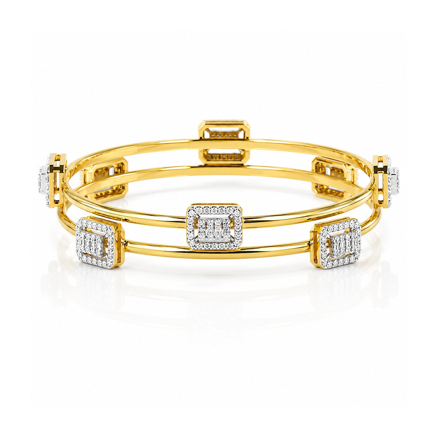 14K/18K Lab Grown Diamond Tennis Bracelet – Round Cut, 1.87ct, BIS Hallmark Gold