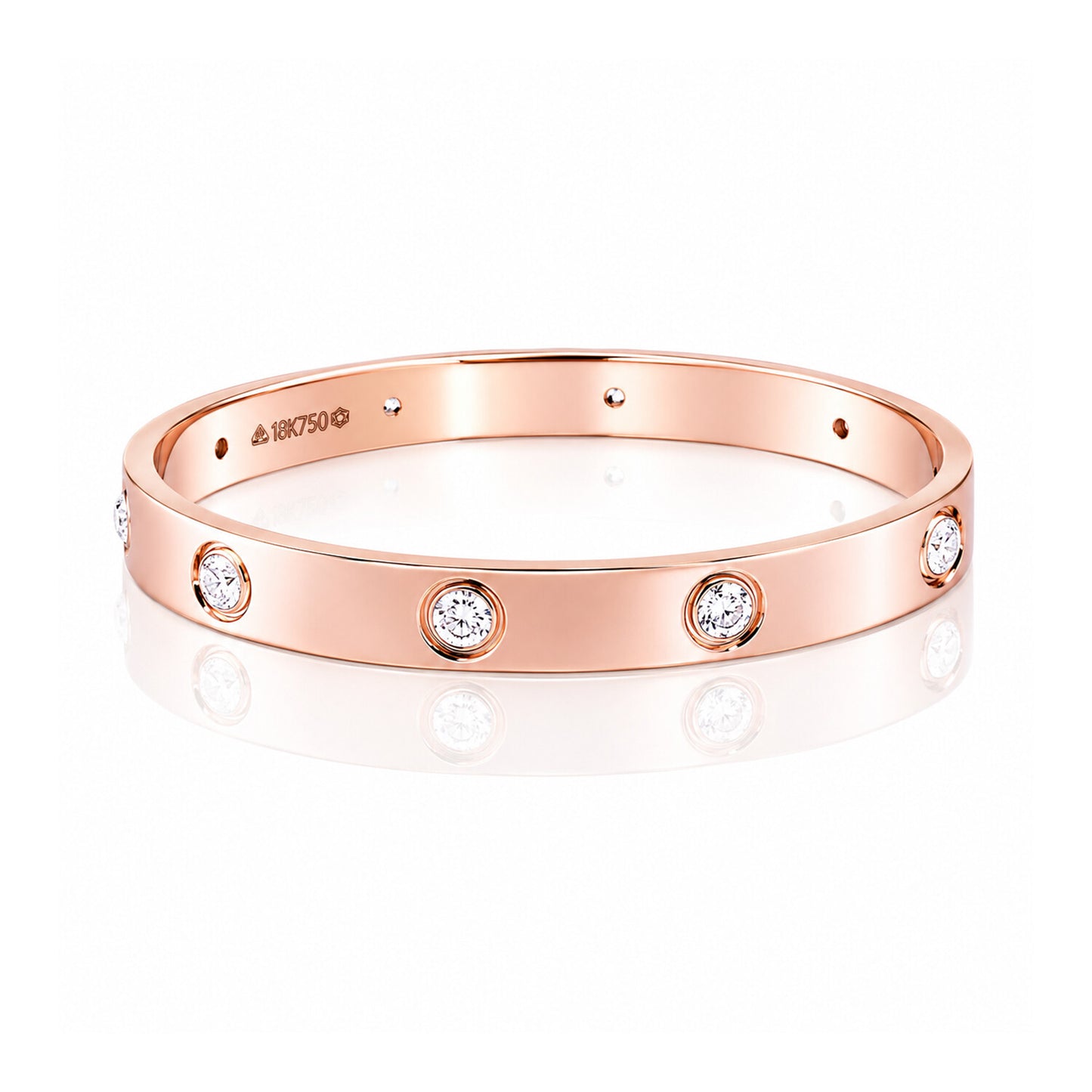 18K Lab Grown Diamond Tennis Bracelet – Round Cut, 1.49ct, BIS Hallmark Gold