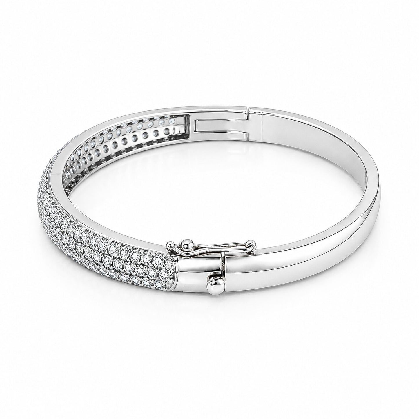 18K Lab Grown Diamond Tennis Bracelet – Round Cut, 3.26ct, BIS Hallmark Gold