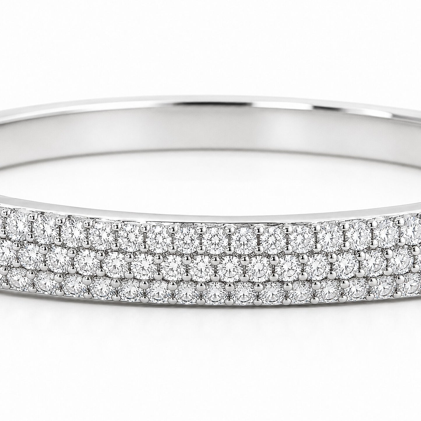 18K Lab Grown Diamond Tennis Bracelet – Round Cut, 3.26ct, BIS Hallmark Gold