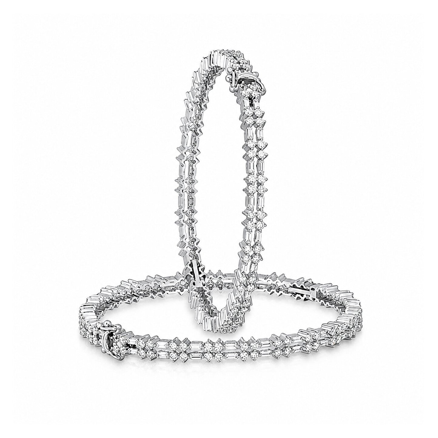 14K/18K Lab Grown Diamond Tennis Bracelet – Round Cut, 7ct, BIS Hallmark Gold