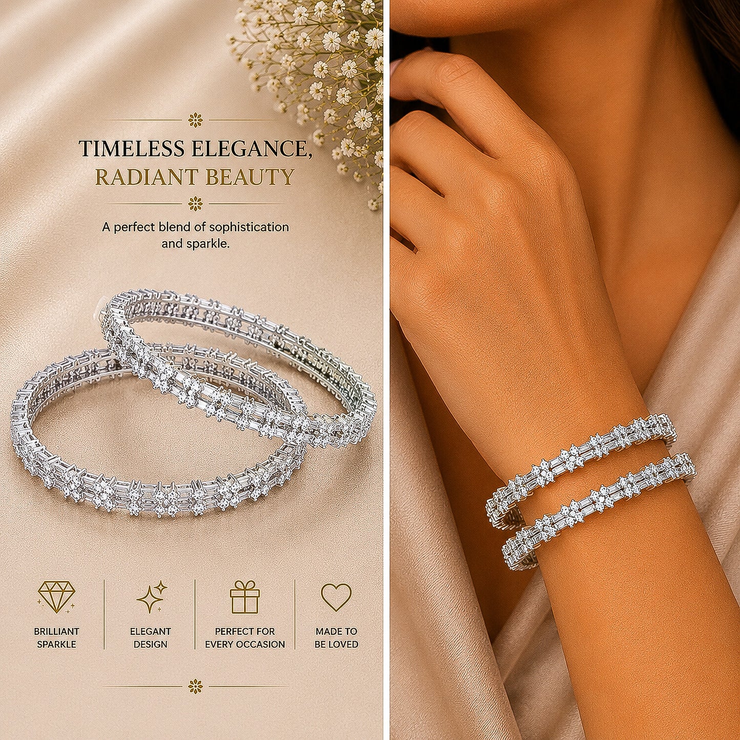 14K/18K Lab Grown Diamond Tennis Bracelet – Round Cut, 7ct, BIS Hallmark Gold