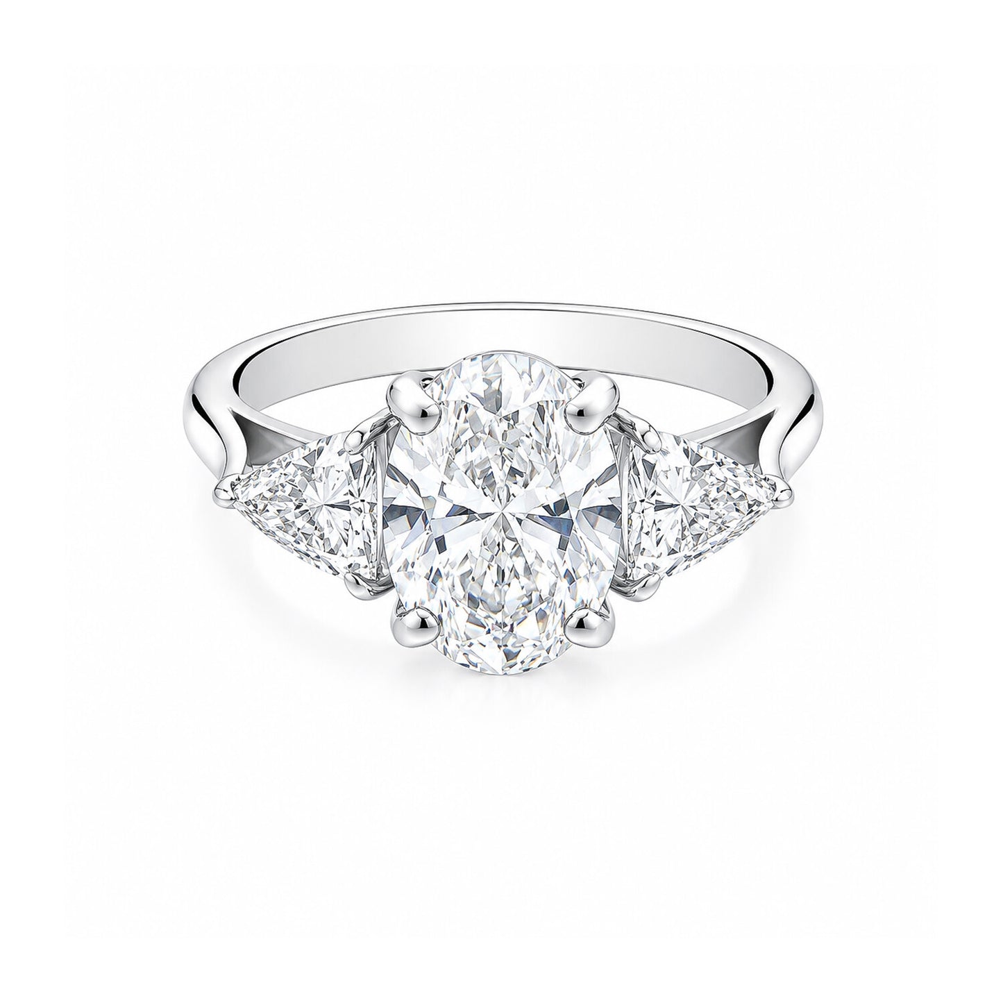 18K Lab Grown Diamond Oval Halo Ring (0.67 ct tw) - BIS Hallmarked Gold
