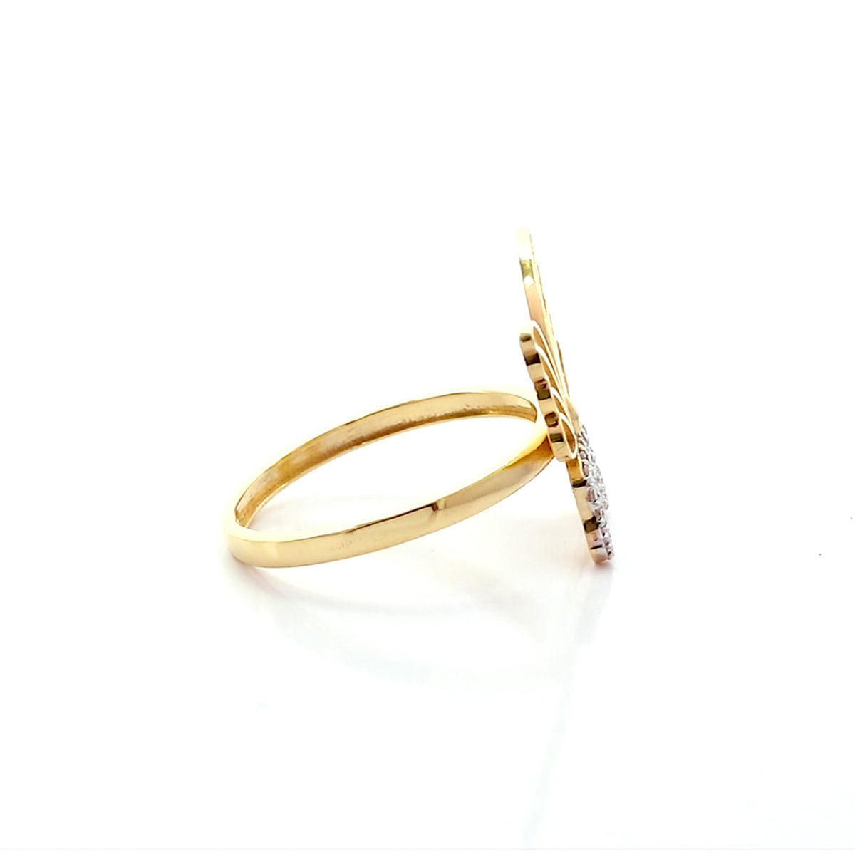14K Lab Grown Diamond Round Pave Cluster Ring | IGI Certified