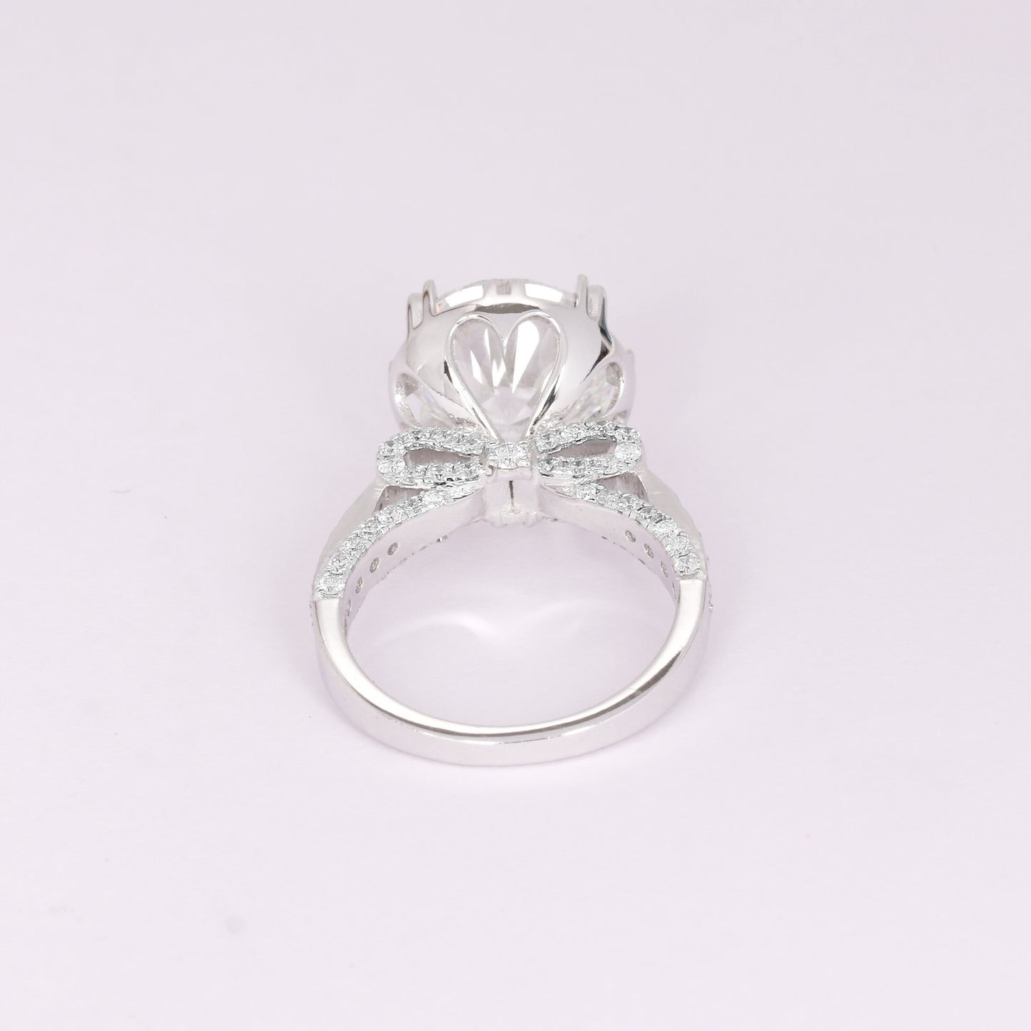 14K Lab Grown Diamond Round-Cut Pave Halo Cluster Ring