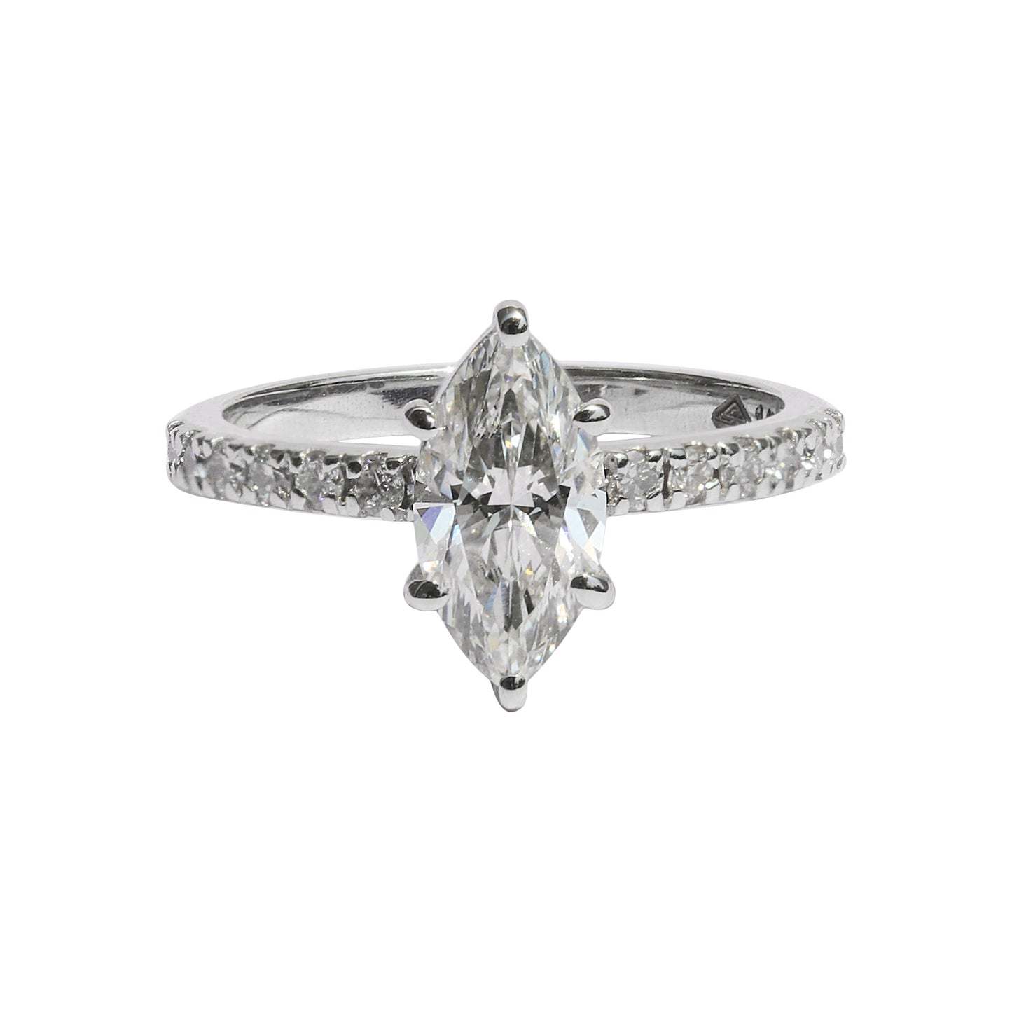 18K Lab Grown Diamond Emerald Cut Ring for Women