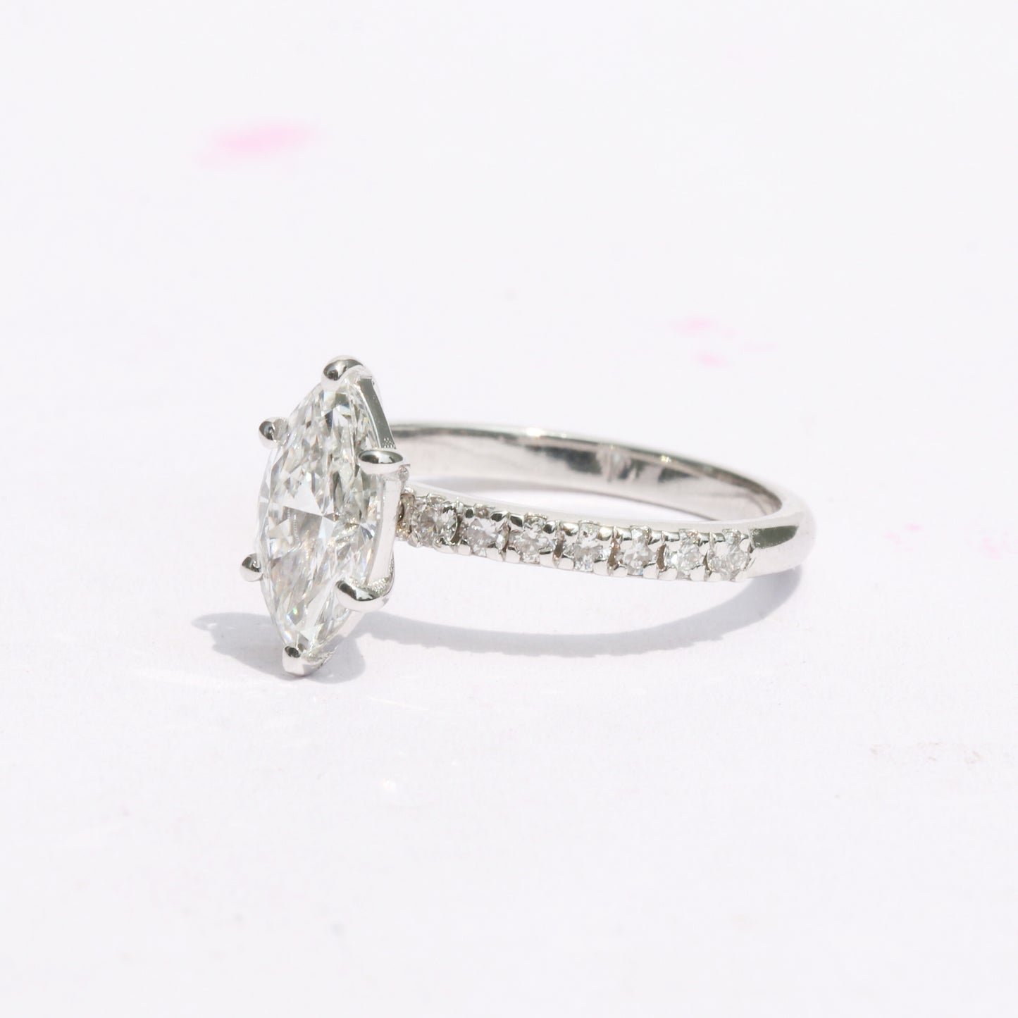18K Lab Grown Diamond Emerald Cut Ring for Women