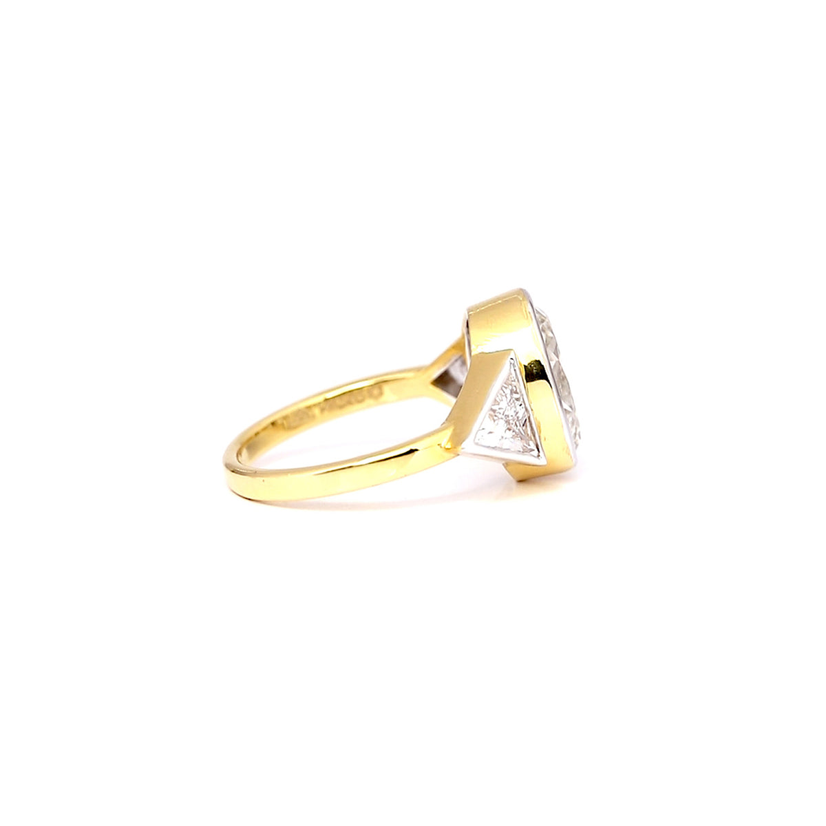14K Lab Grown Diamond Oval Three-Stone Ring | IGI Certified