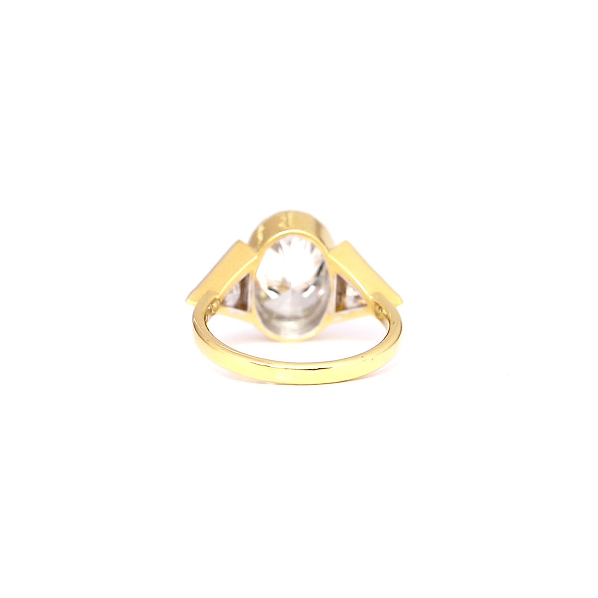 14K Lab Grown Diamond Oval Three-Stone Ring | IGI Certified
