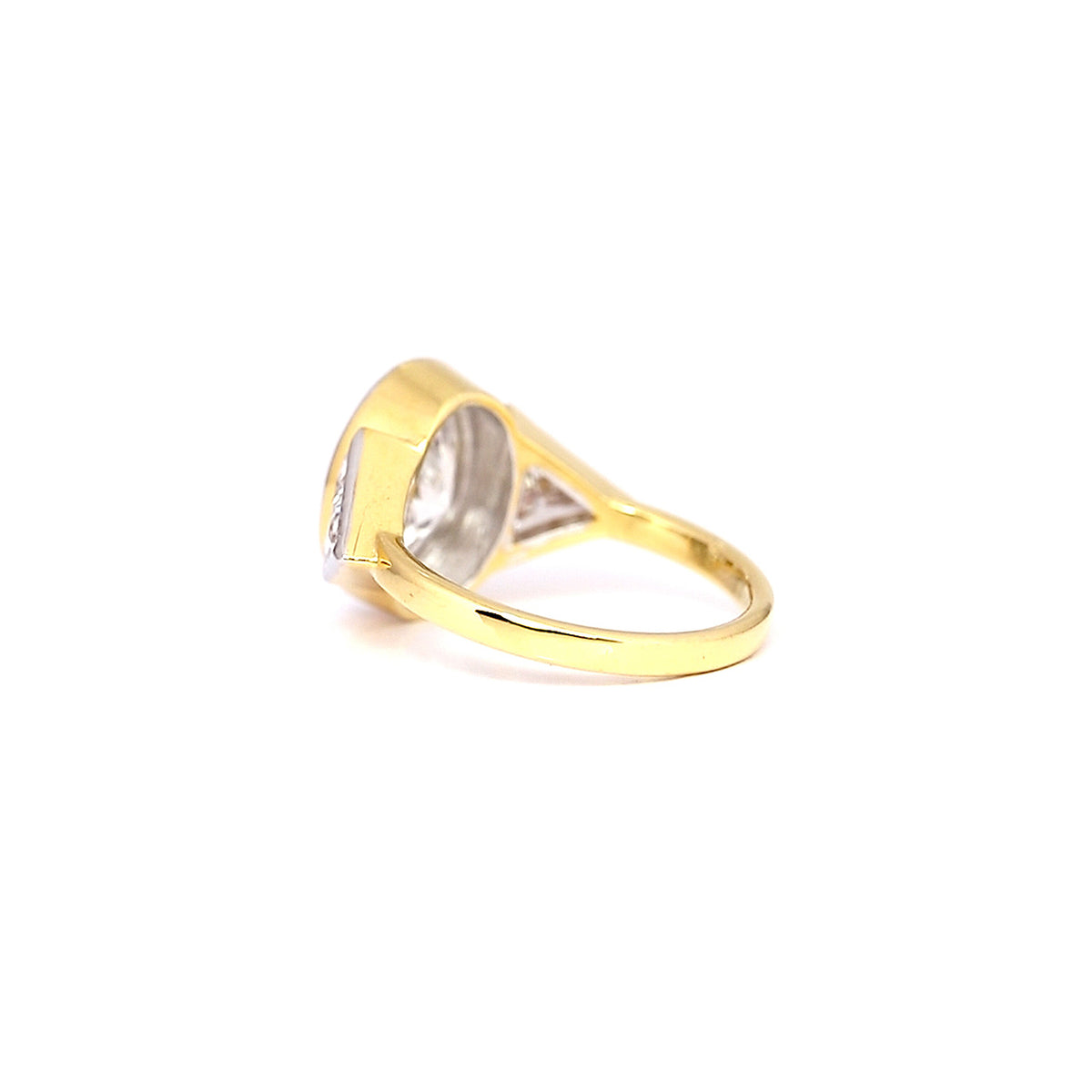 14K Lab Grown Diamond Oval Three-Stone Ring | IGI Certified