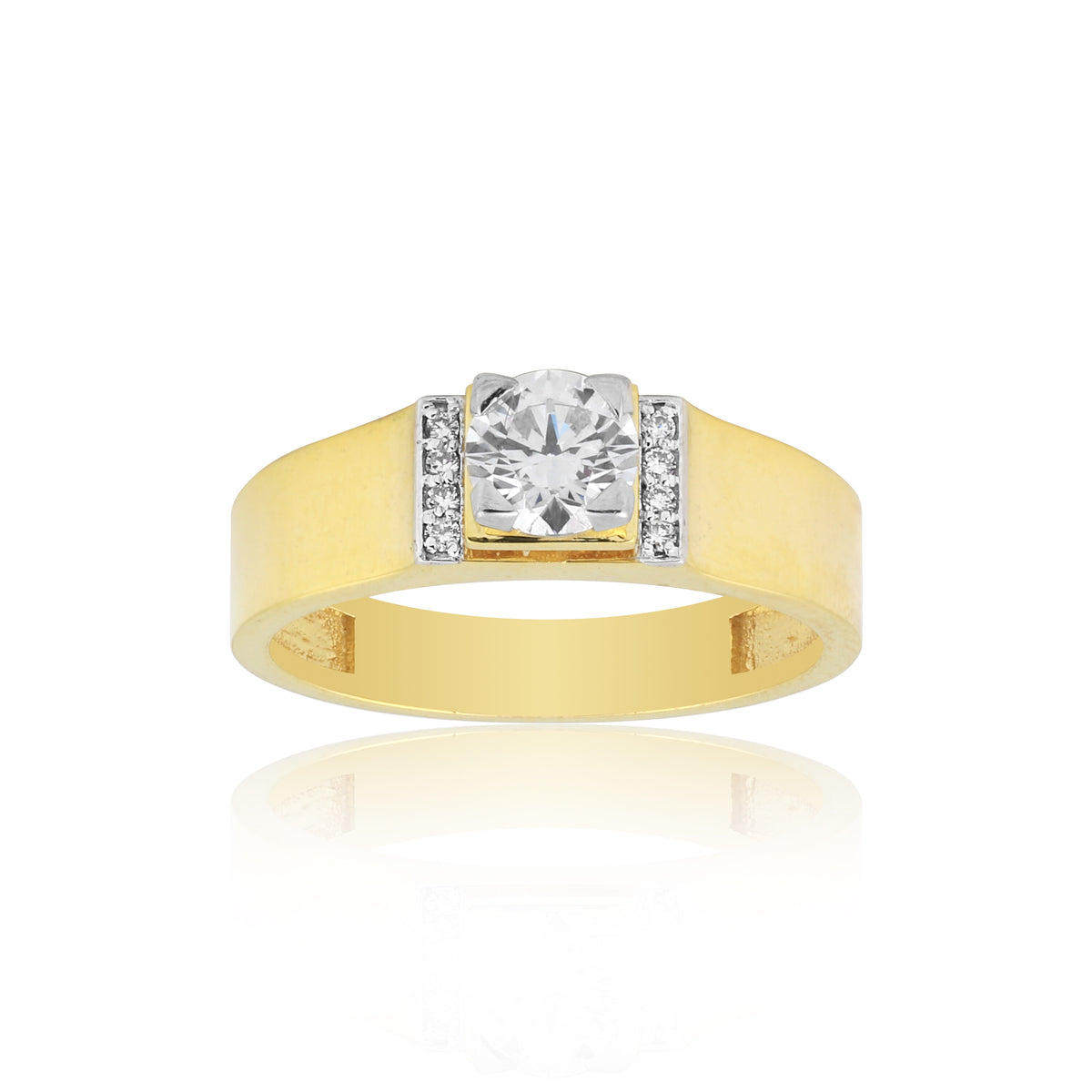 14K/18K Lab Grown Diamond Round Cut Ring for Women