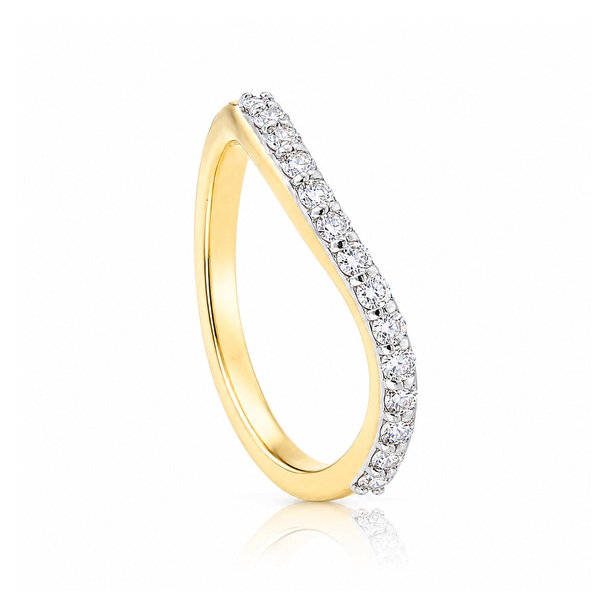 18K Lab Grown Diamond Round Halo Ring (0.18 ct tw) - BIS Hallmarked Gold