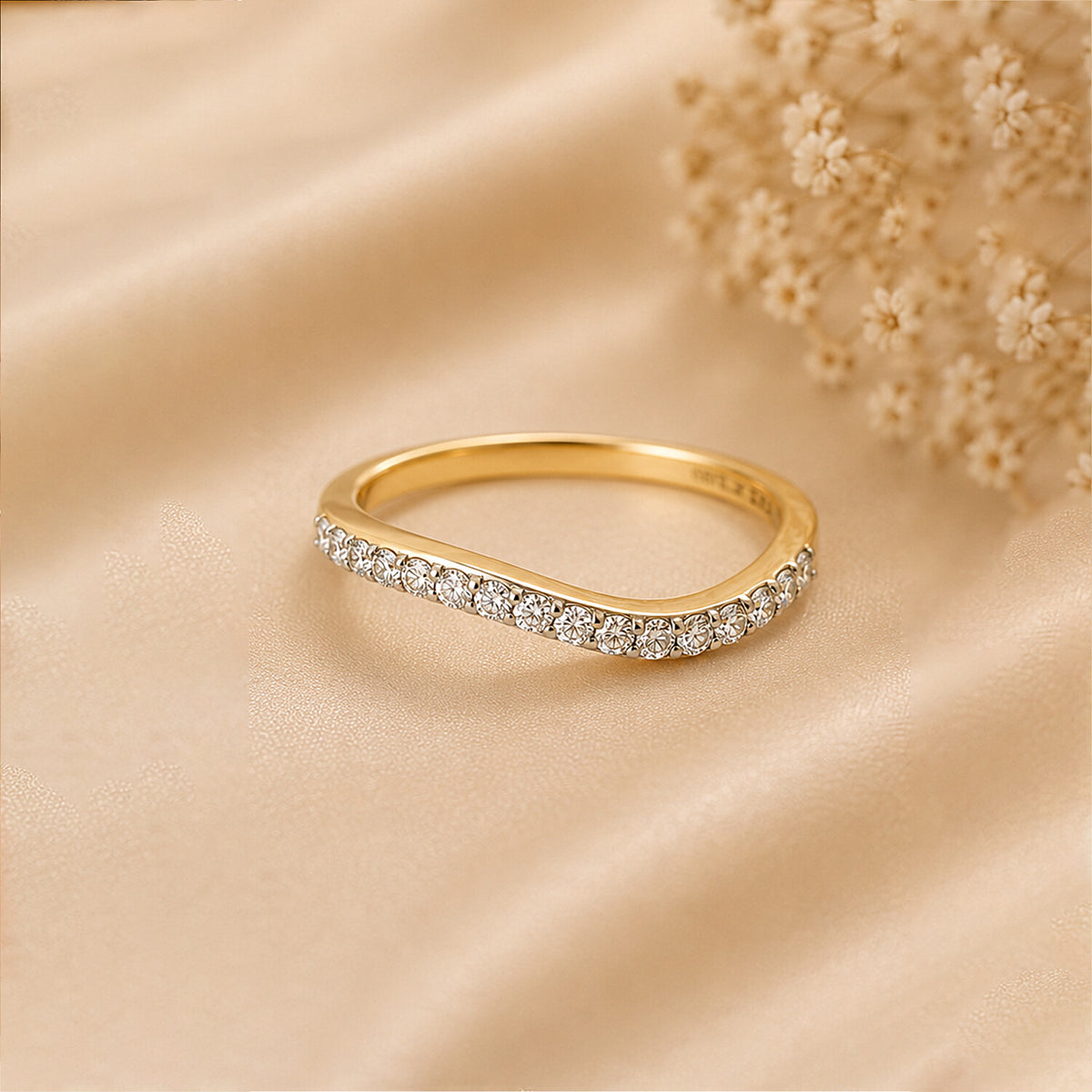 18K Lab Grown Diamond Round Halo Ring (0.18 ct tw) - BIS Hallmarked Gold