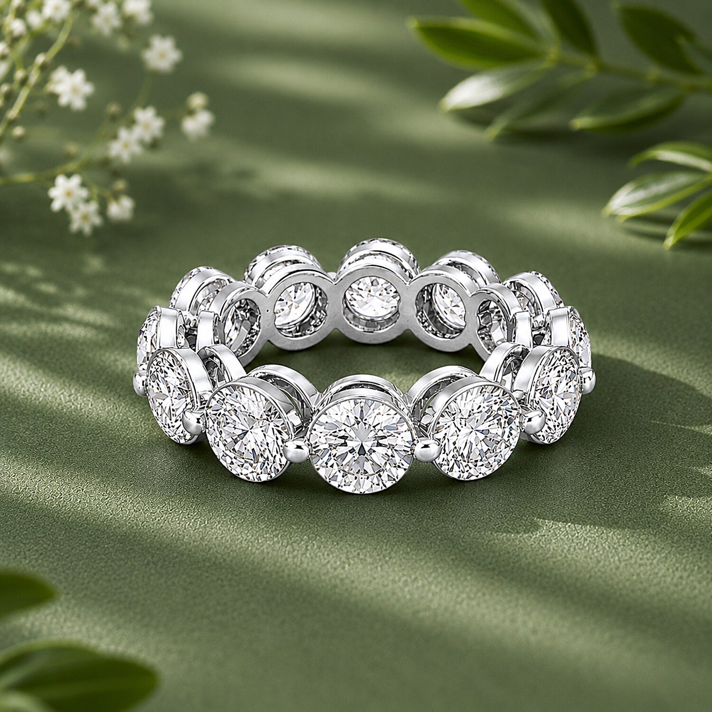 18K Lab Grown Diamond Round Halo Ring (3.12 ct tw) - BIS Hallmarked Gold
