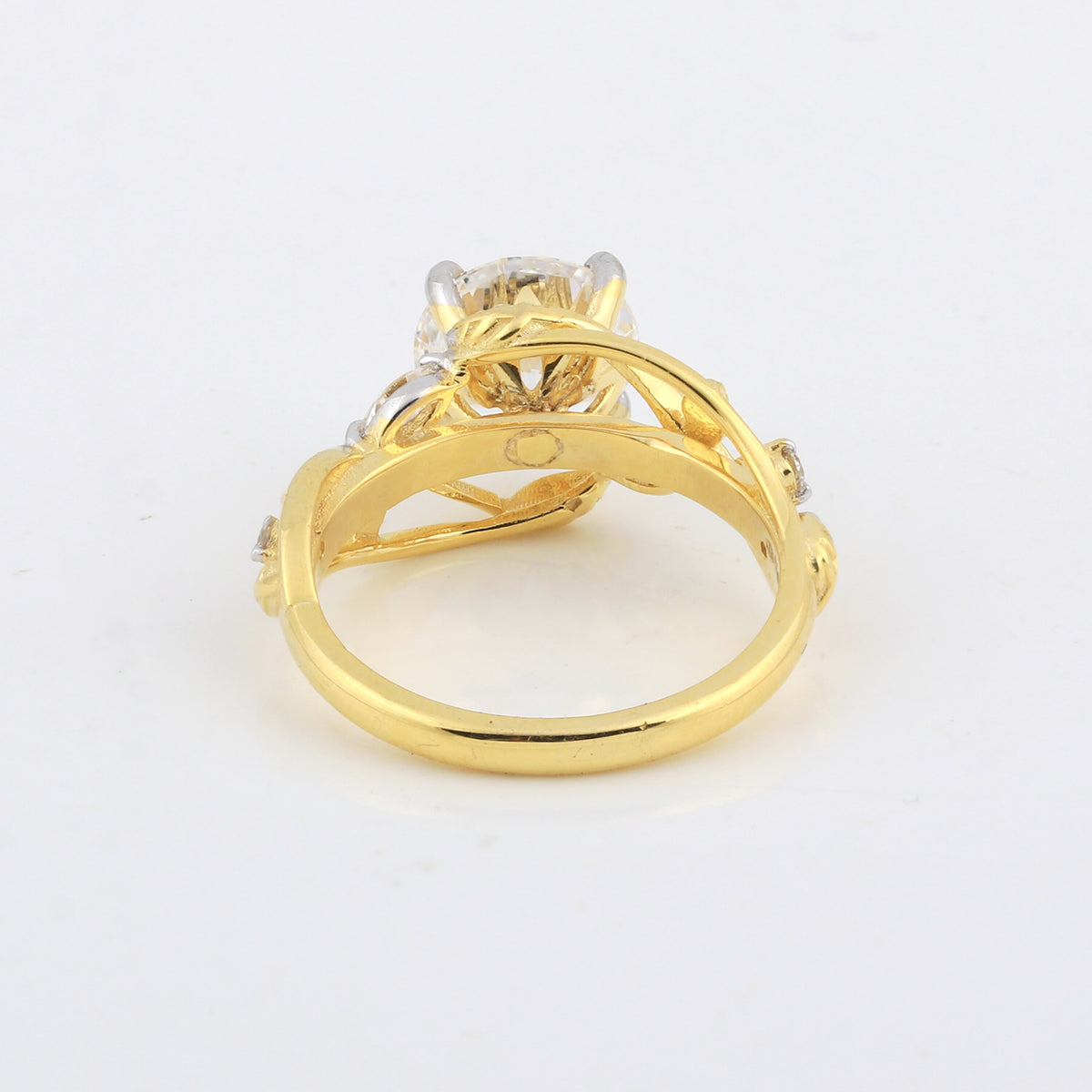 18K Lab Grown Diamond Round Halo Ring (0.19 ct tw) - BIS Hallmarked Gold