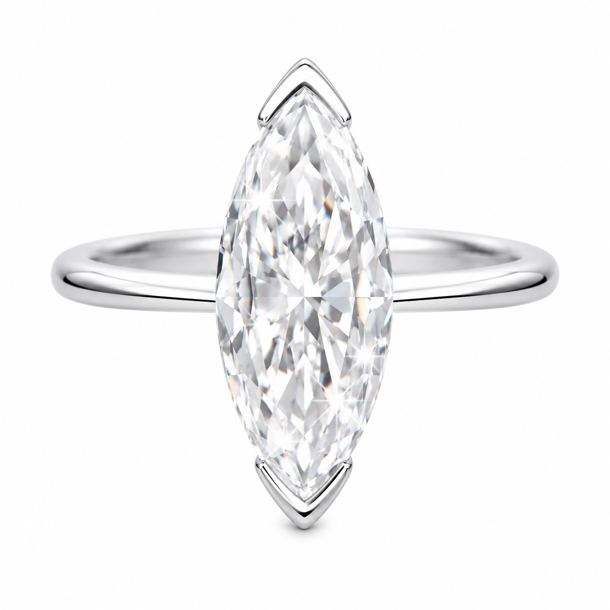 Certified 5.80ct VS1 White Moissanite Handmade Ring 18K Gold Plated