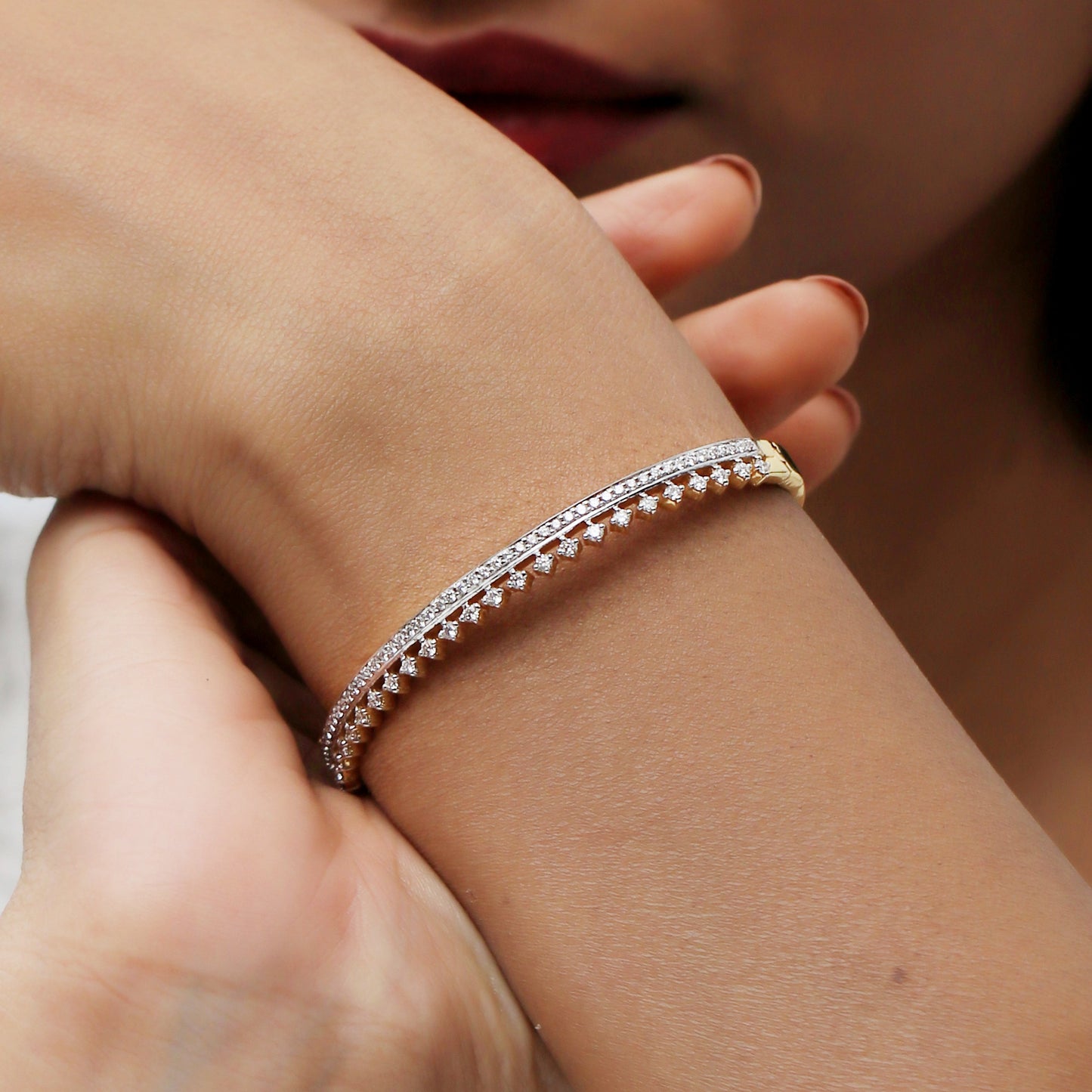 1.18ct Natural Diamond Tennis Bracelet | 18K Solid Gold | IGI Certified