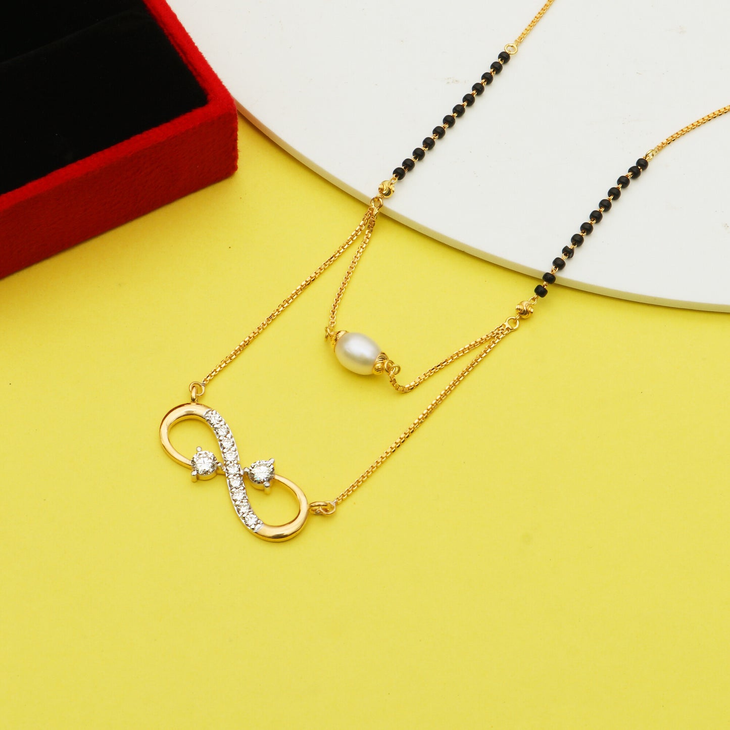 18K Lab Grown Diamond Pendant Necklace – Round Cut, BIS Hallmarked