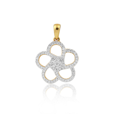 0.63 Ct Gold Diamond Pendant Necklace IGI Certified G-H VS Classic Style