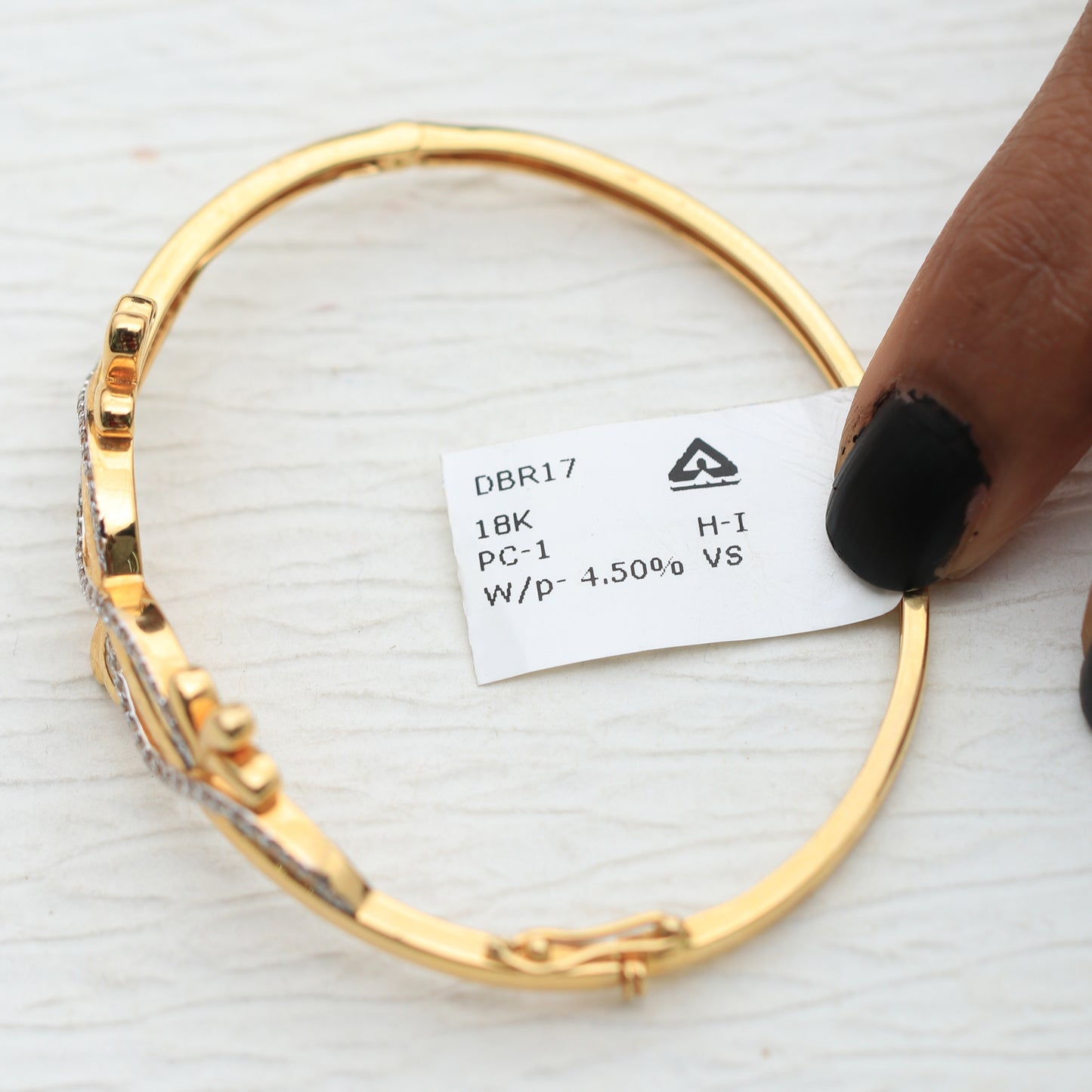 Floral Twist Diamond Bangle