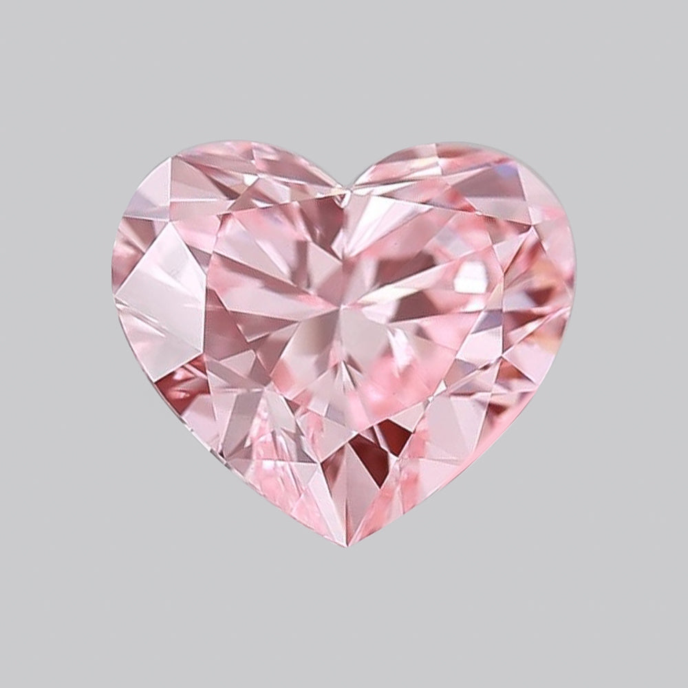 IGI Certified 2.12 Ct. Heart Brilliant CVD Diamond Fancy Vivid Pink VS1 Clarity
