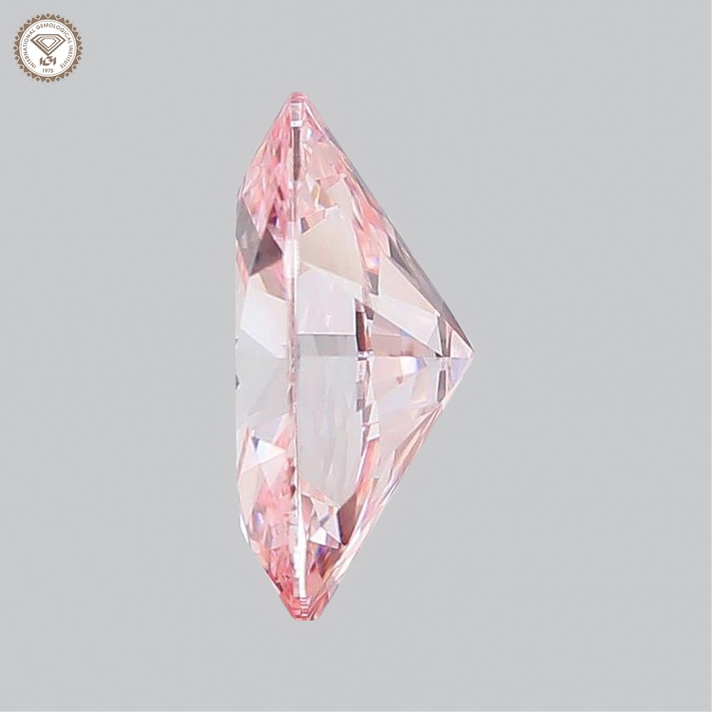IGI Certified 1.73 Ct. Oval Brilliant CVD Diamond Fancy Intense Pink VVS2 Clarity