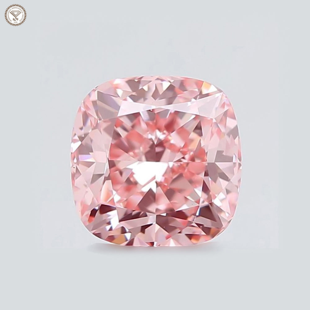 IGI Certified 2.13 Ct. Cushion Cut CVD Diamond Fancy Intense Pink SI1 Clarity