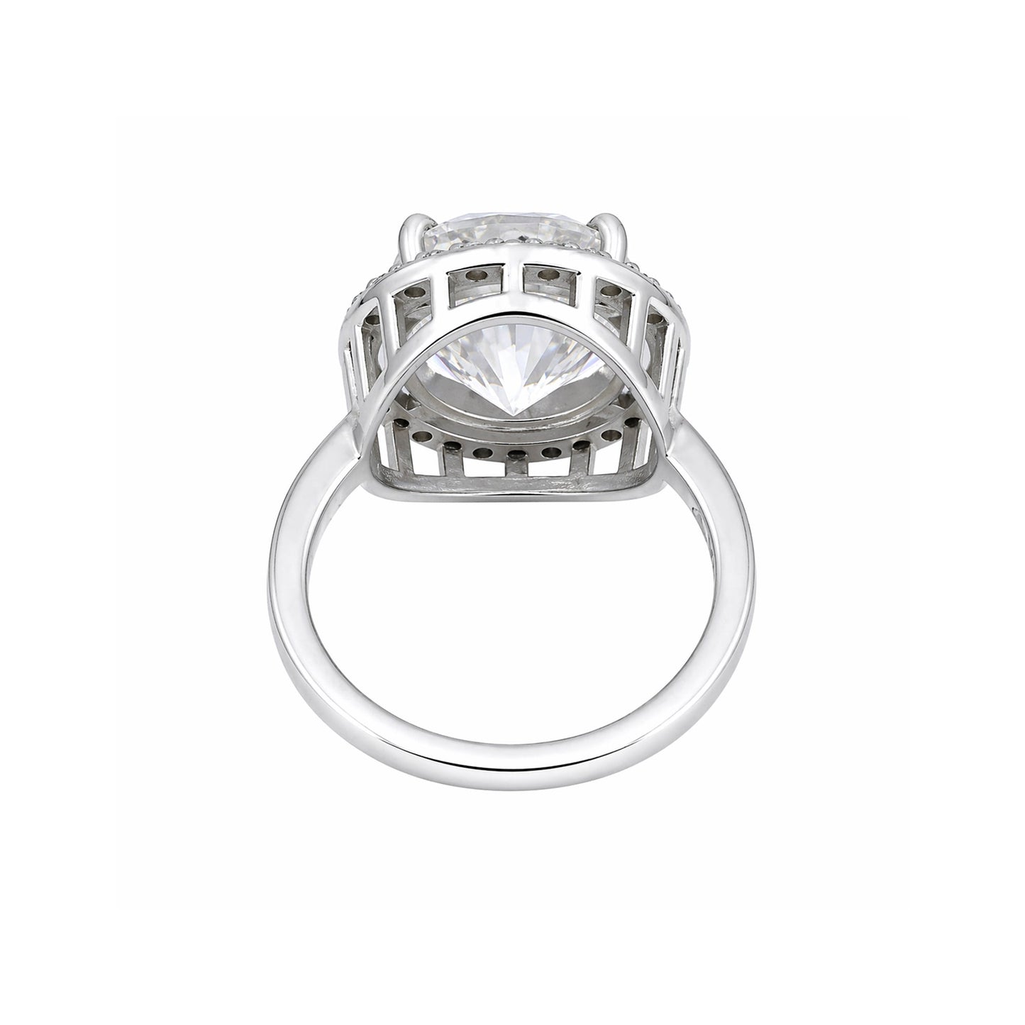 3.45 ct DEW Certified White Moissanite Ring for Women – Jewellery Gift 18K Gold Plated Ve 18K Gold Plated