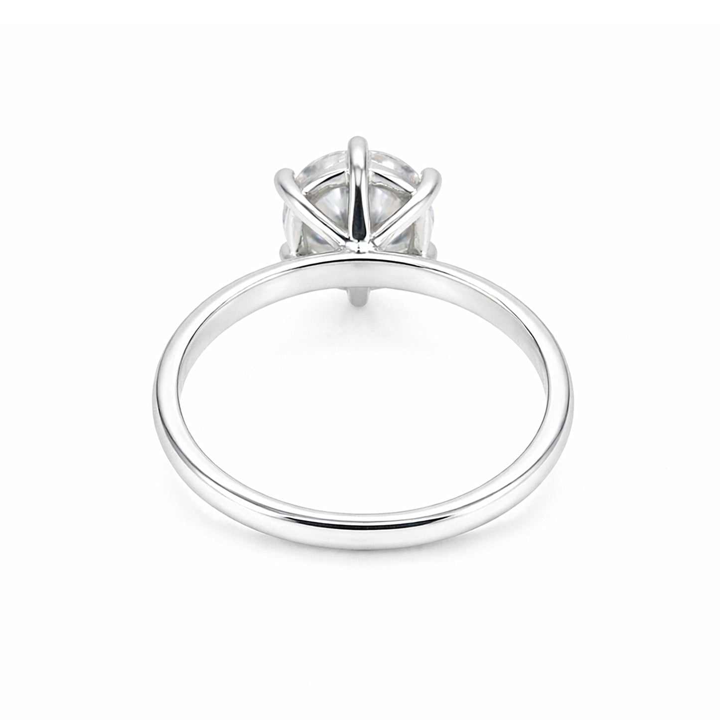 5.3ct DEW White Moissanite Round Solitaire Ring