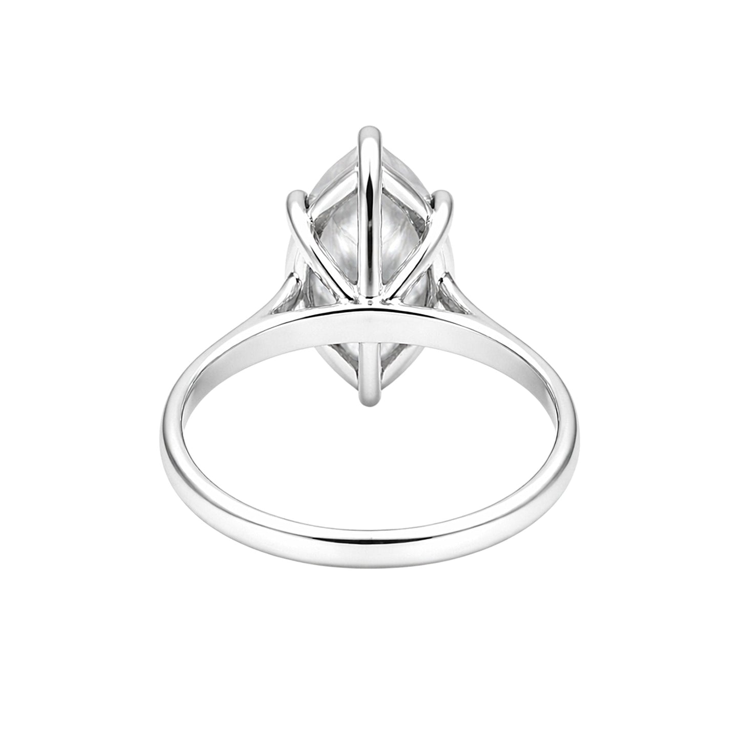 3.00 Ct Marquise Cut Lab Grown Diamond Ring — VS1 Clarity, 18k Gold Vermeil