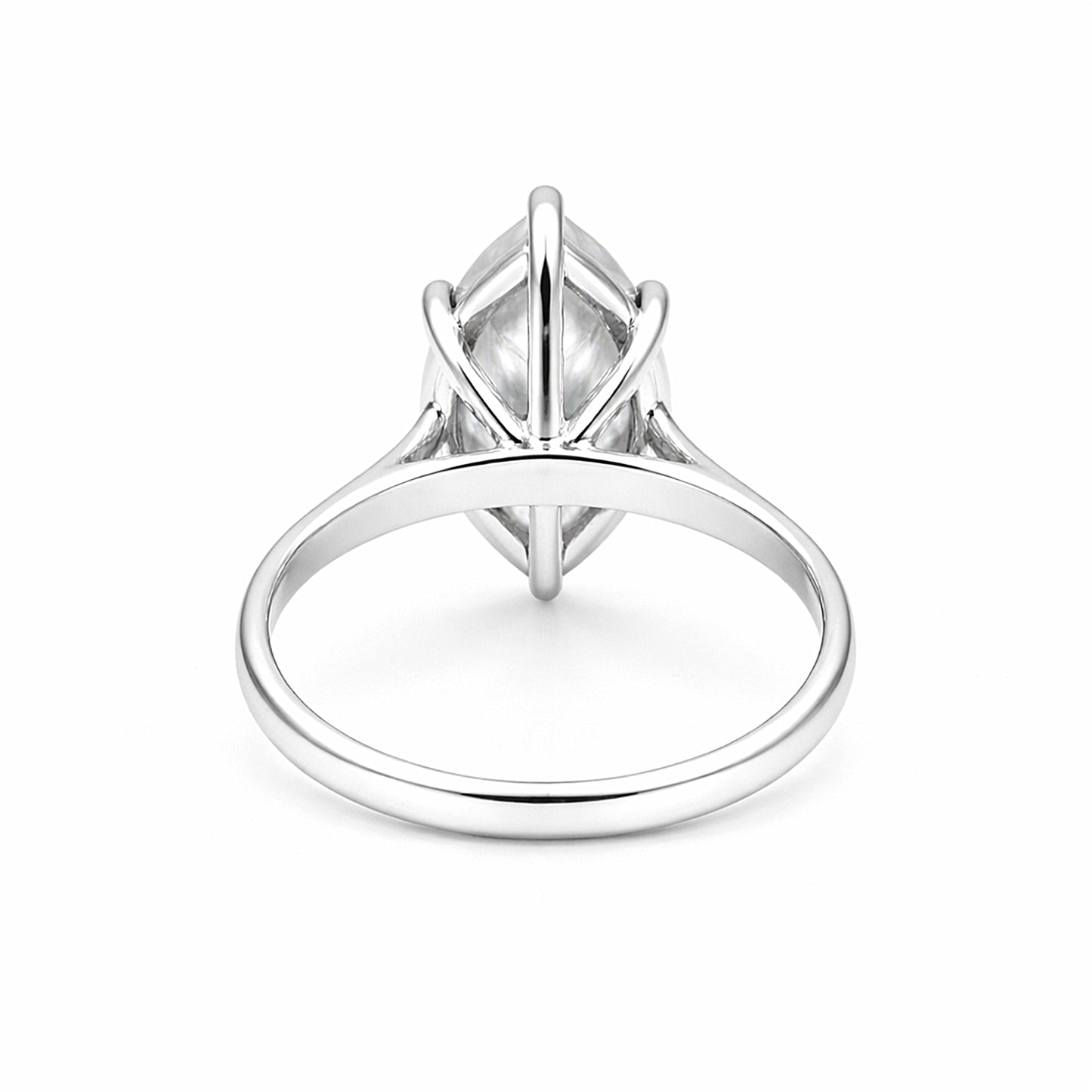 9 ct DEW Certified White Moissanite Solitaire Ring Valentine's Day Gift 18K Gold Plated