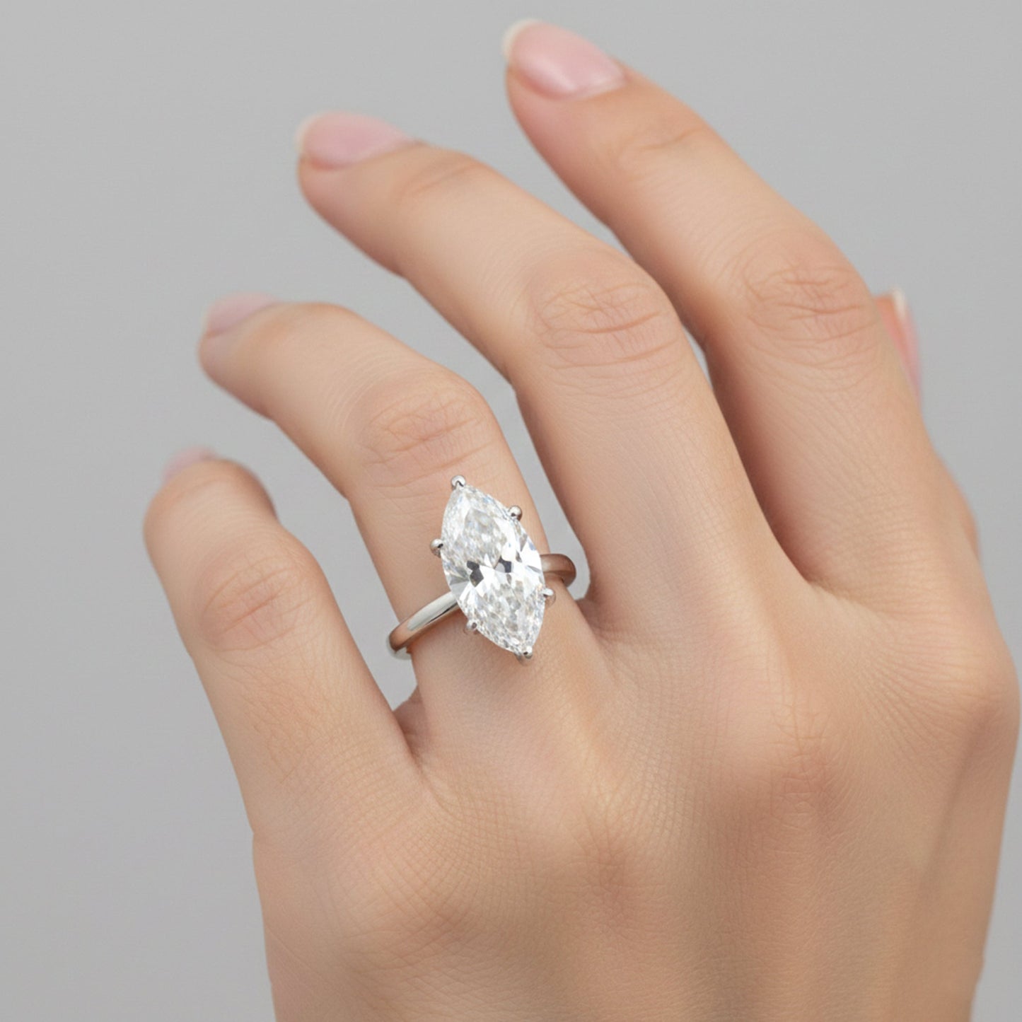 9 ct DEW Certified White Moissanite Solitaire Ring Valentine's Day Gift 18K Gold Plated