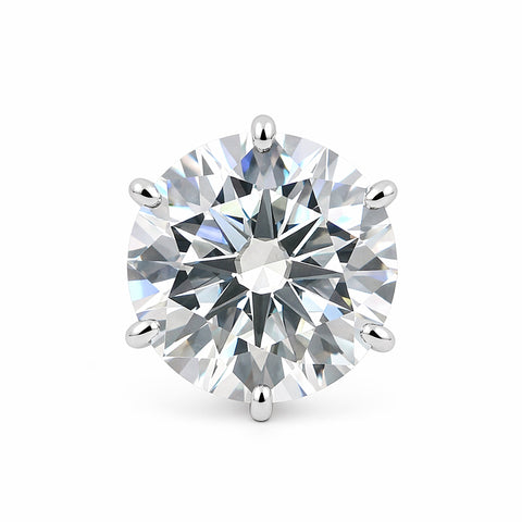 43.50 ct DEW Large Certified F VS1 White Moissanite Solitaire Ring In 18K Gold Plated V 18K Gold Plated