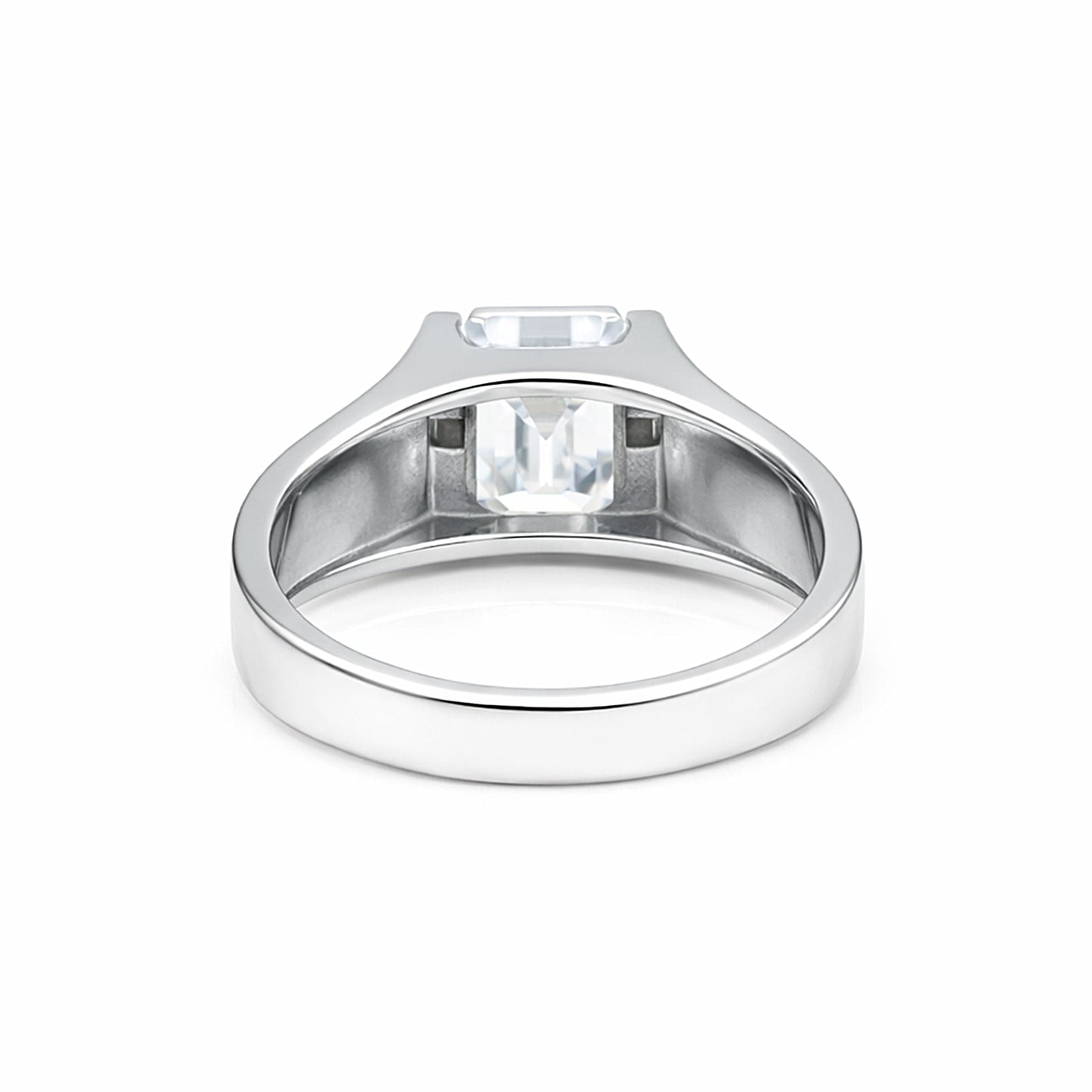 10.50 ct DEW Off White Moissanite Men’s Ring Gift for Groom or Husband 18K Gold Plated 18K Gold Plated