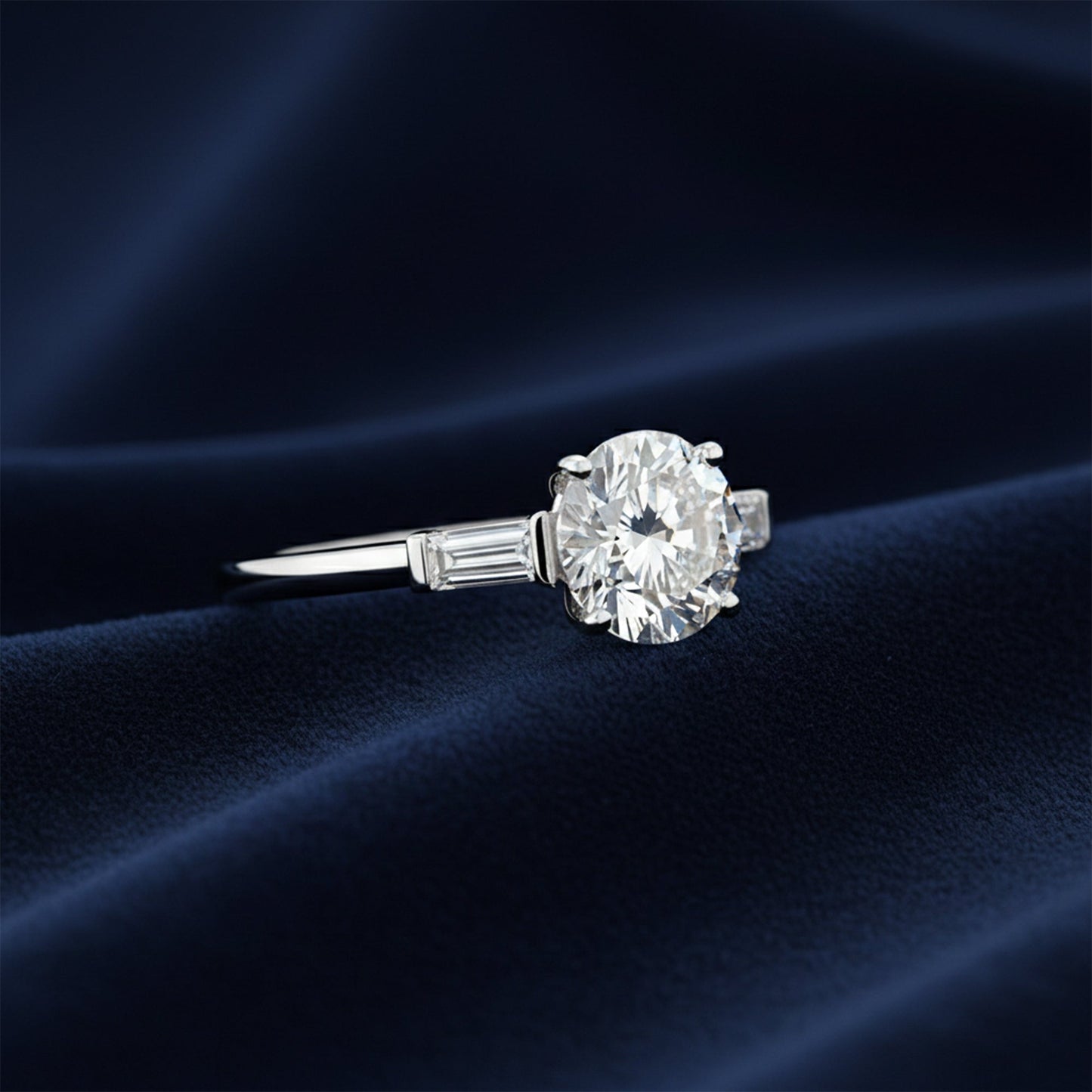 Certified 3.50 ct DEW Round Cut White Moissanite Solitaire Engagement Ring 18K Gold Pla 18K Gold Plated