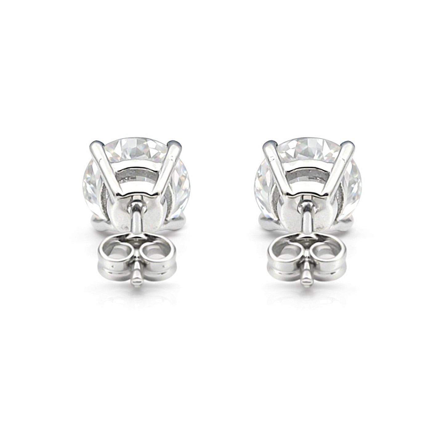 7.80 ct DEW Off White Moissanite Stud Earrings Gold Vermeil Gift for Special Event