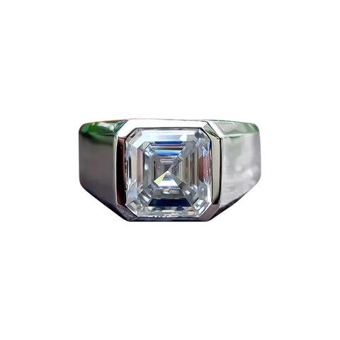 5.60 ct DEW Off White Moissanite Solitaire Ring Gift for Her Engagement 18K Gold Plated