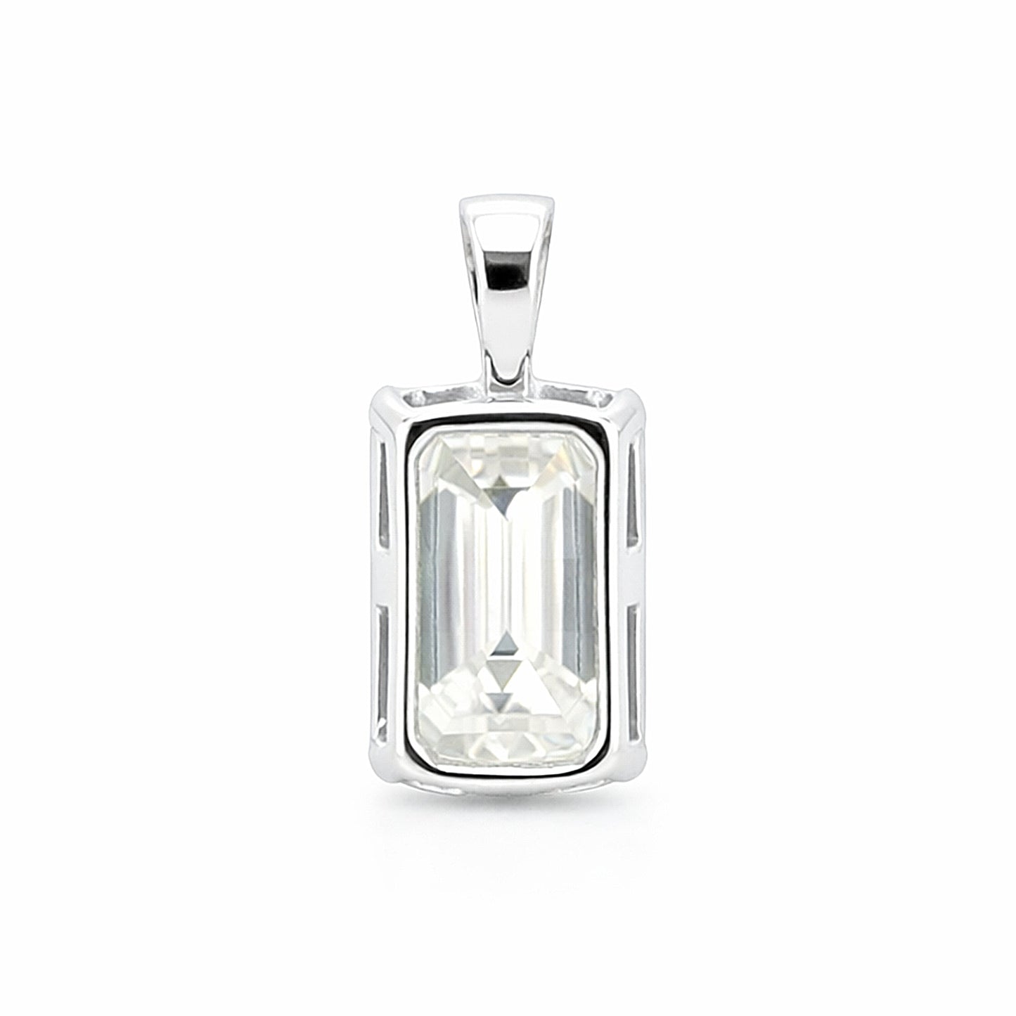 9.50 ct DEW Certified Champagne Moissanite Pendant Gold Vermeil Wedding Gift