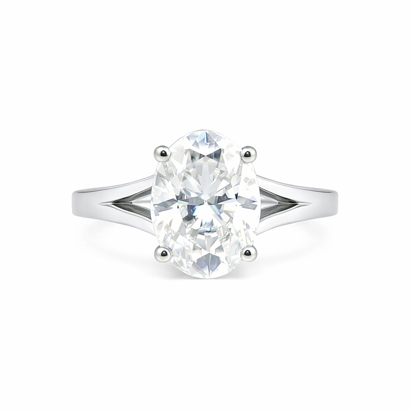6.50 ct DEW Certified White Moissanite Solitaire Ring in – Festive Gift 18K Gold Plated