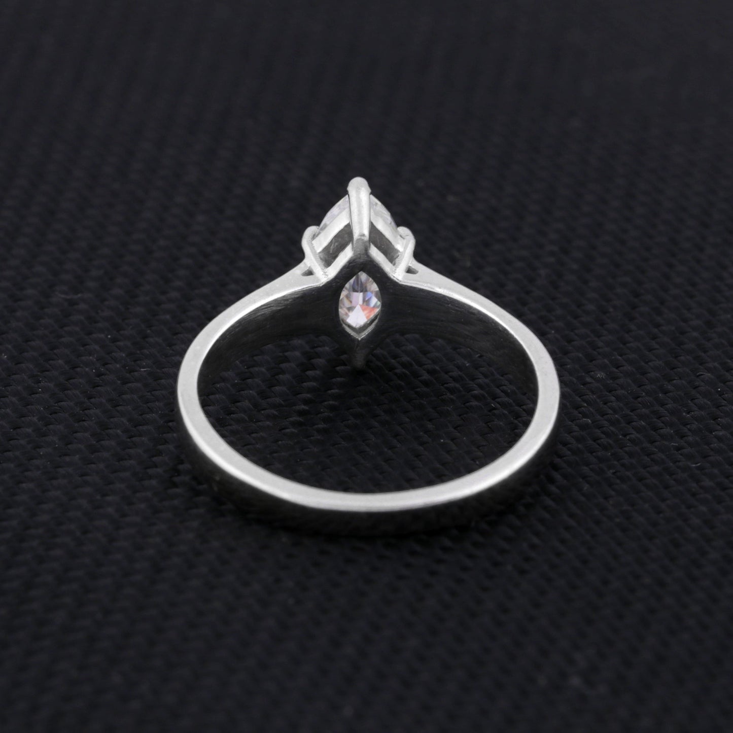 2.00 ct DEW Marquise Cut White Moissanite Solitaire Ring in – Gift Pick 18K Gold Plated