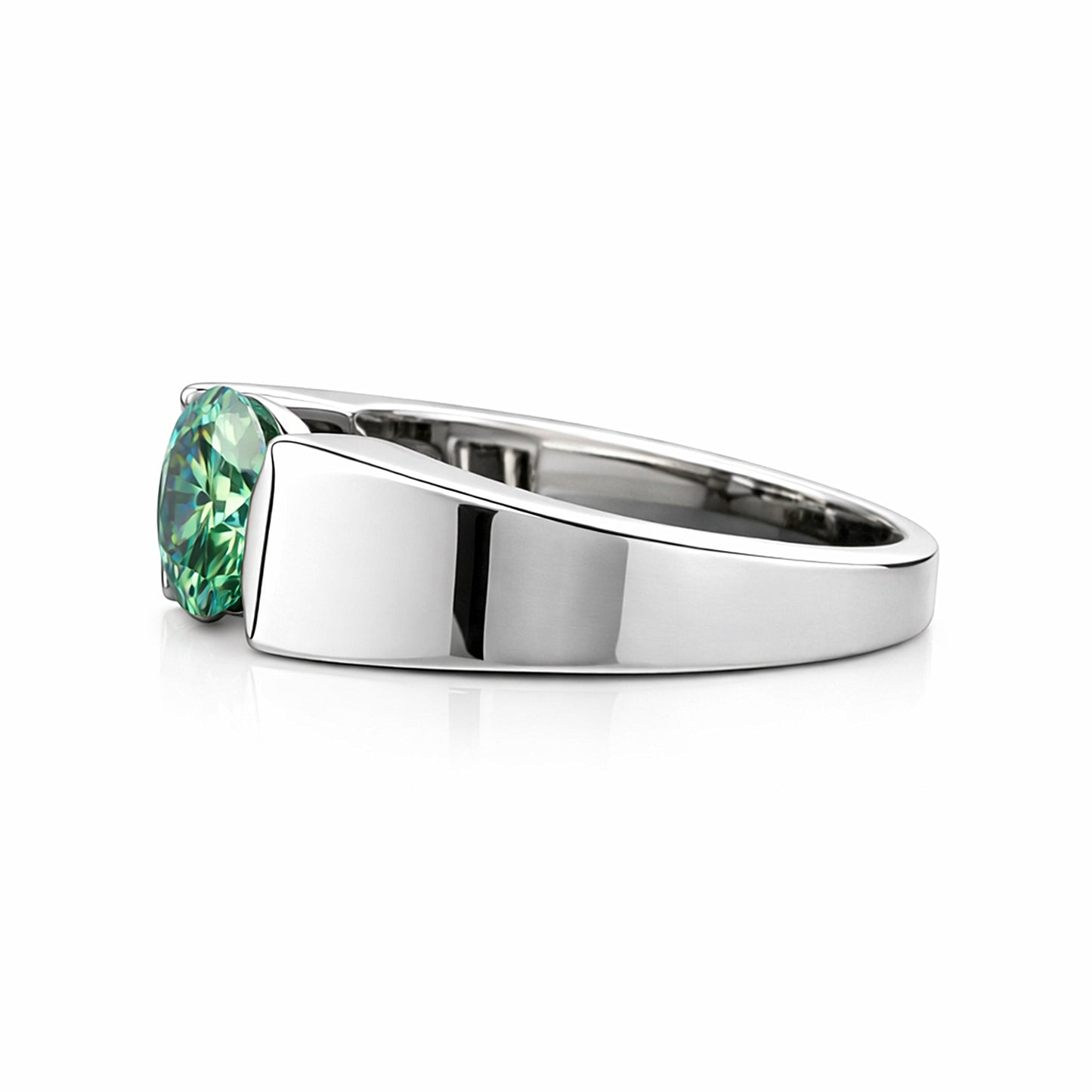 Certified 2.35ct VS1 Blue Moissanite Ring Fine Jewellery for Women 18K Gold Plated Ve 18K Gold Plated