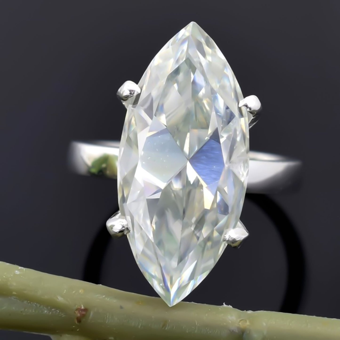 Certified 7.5ct VS White Moissanite Ring for Love 18K Gold Plated