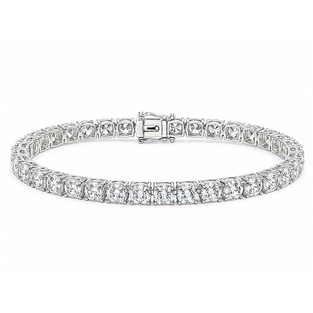 Wedding Gift 10.35Ct Natural Diamond Tennis Bracelet For Women 14k White Gold