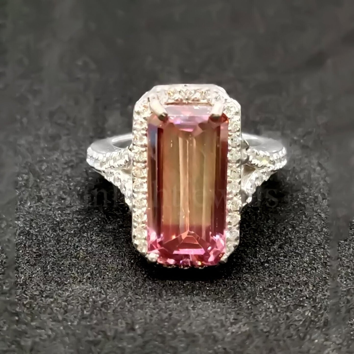 6.50 Ct Pink Moissanite Solitaire Ring Luxury Gift for Women Birthday 18K Gold Plat 18K Gold Plated