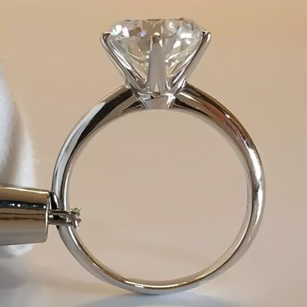 4.60 Ct Statement Moissanite Ring Party Wear Jewellery Gift for Her 18K Gold Plated V 18K Gold Plated